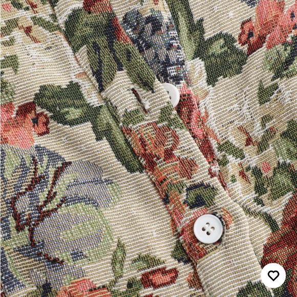 Cider Retro Floral Corduroy Patchy Mini Dress - Picture 5 of 6